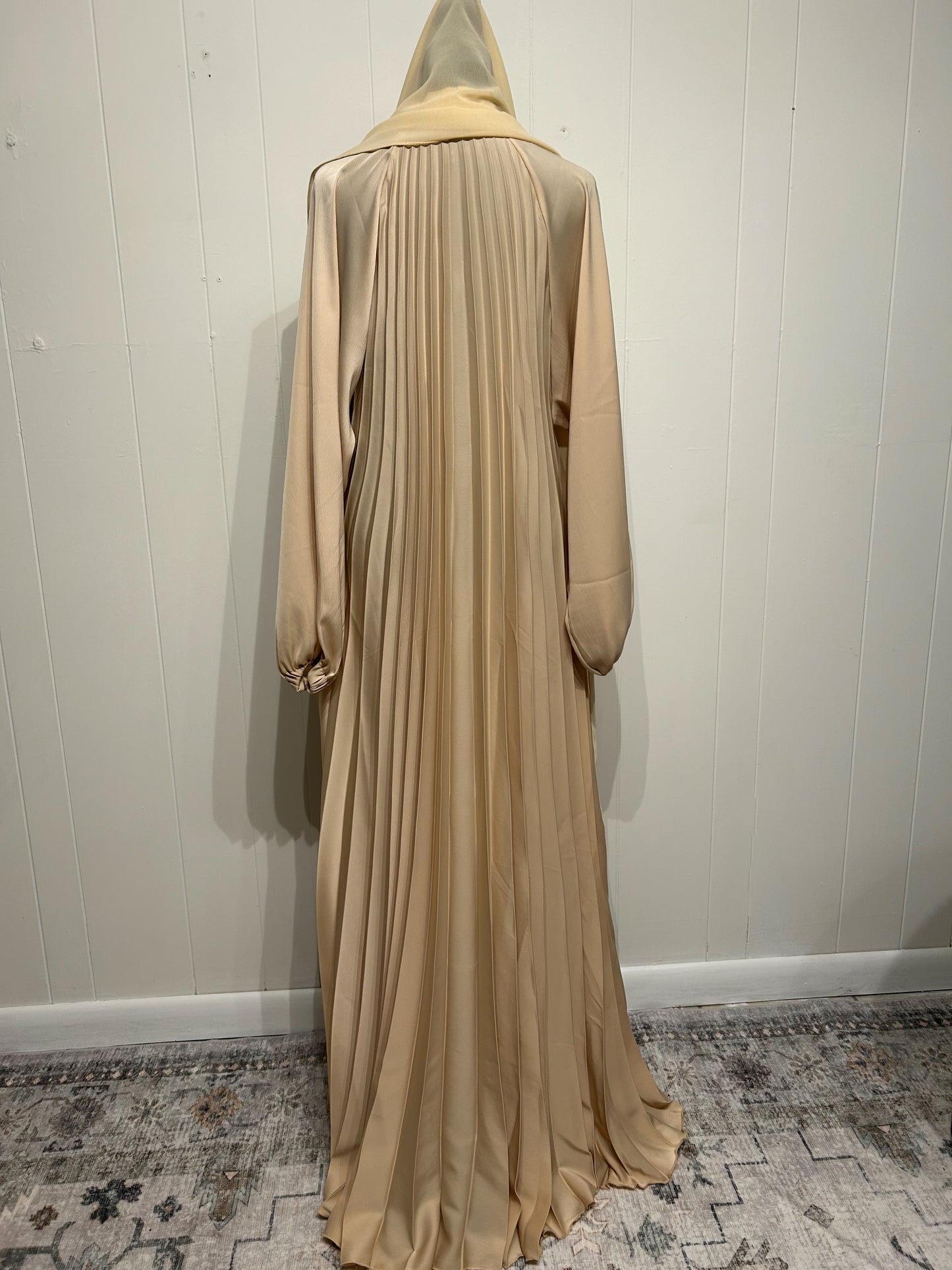 Liana 3-Piece Abaya Beige