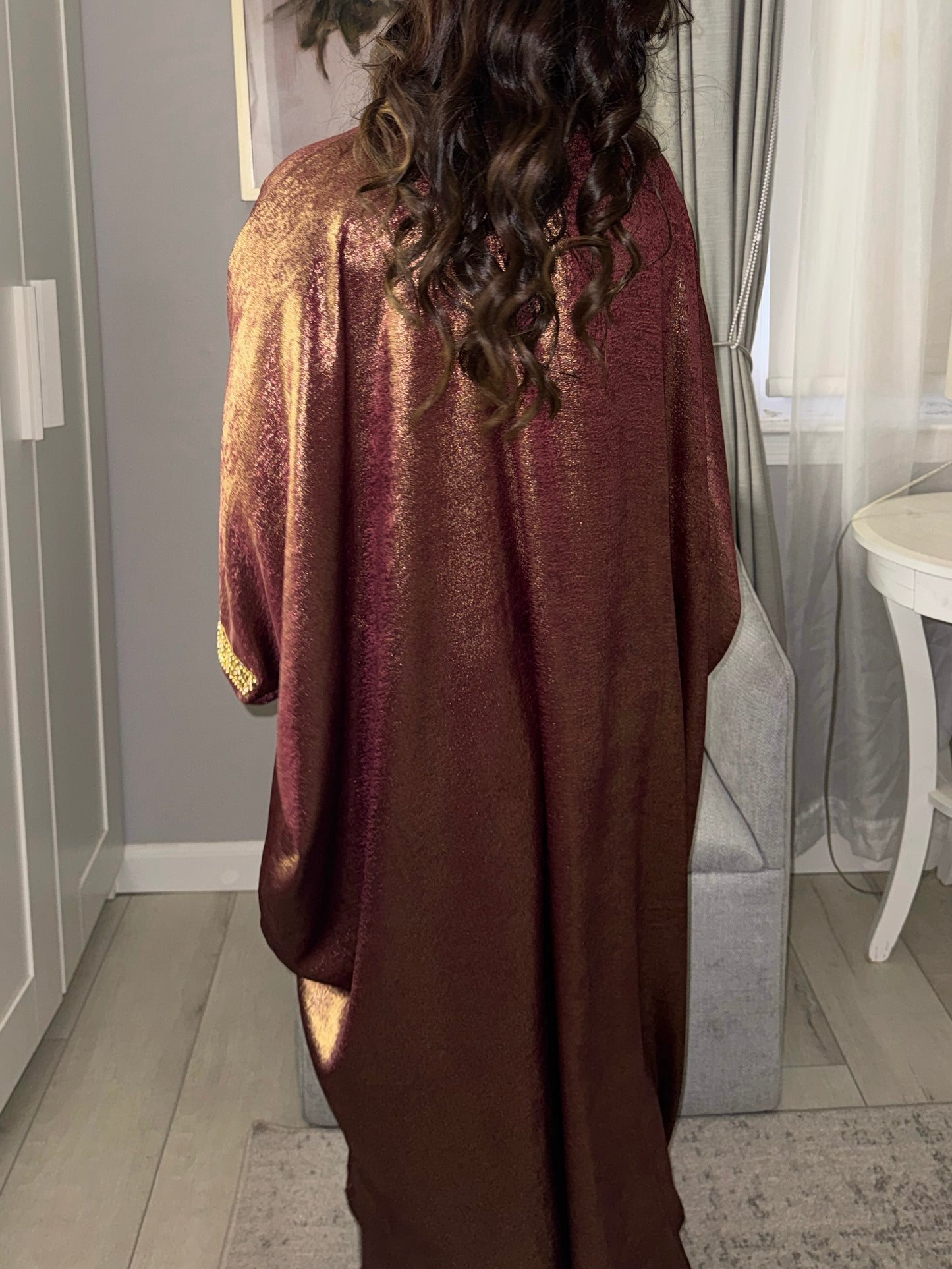 Tasnim Butterfly Abaya - Maroon