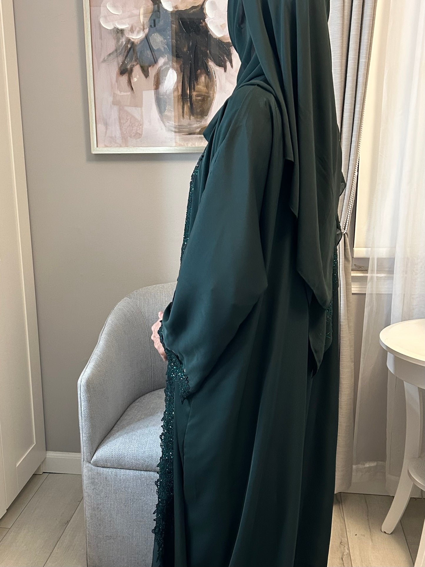 Nahar Abaya - Emerald Green