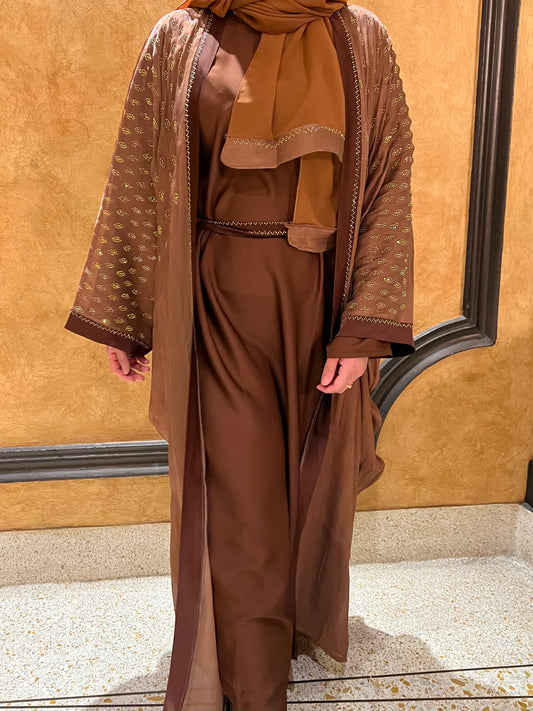 Ana Abaya - Organza Fabric with Stone Work