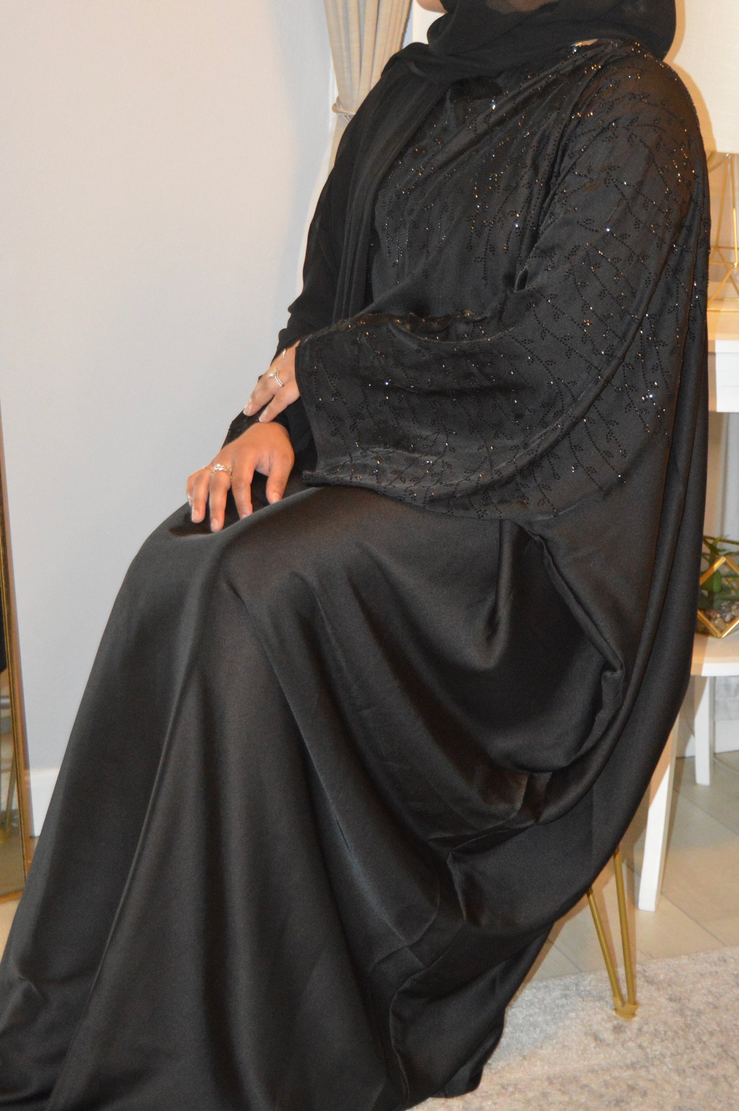 Butterfly Abaya - Black