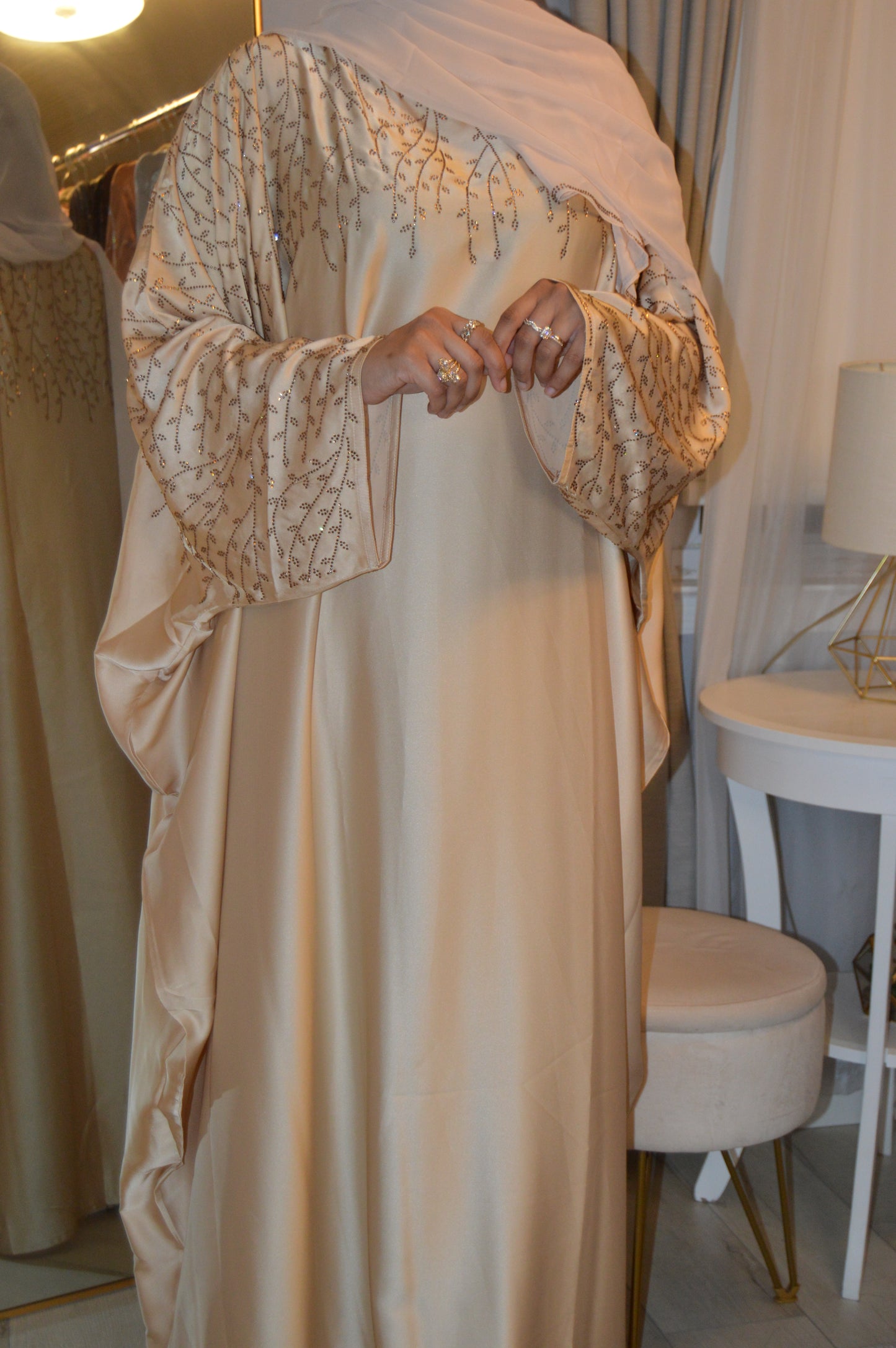 Butterfly Abaya - Champagne