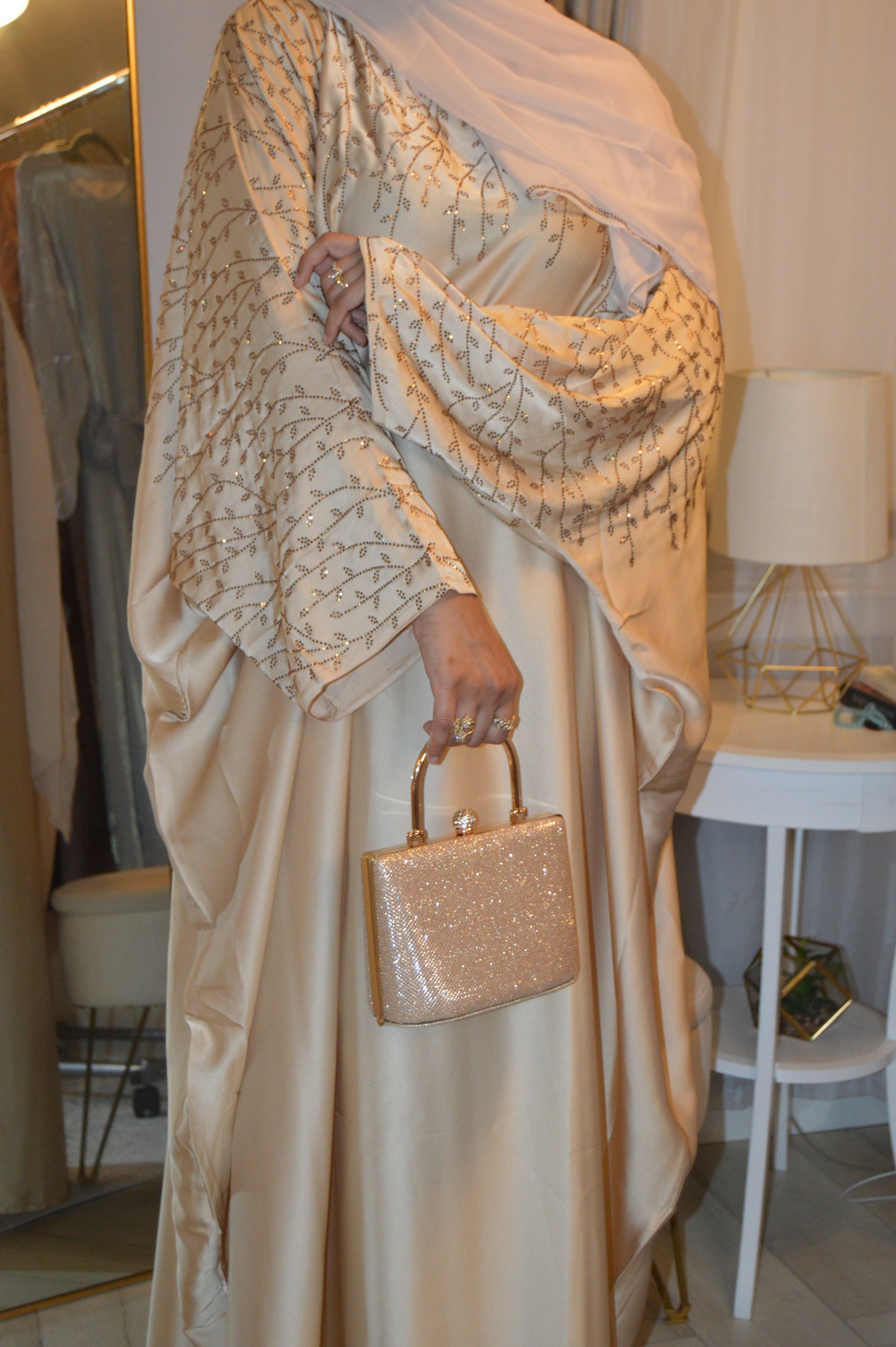 Butterfly Abaya - Champagne