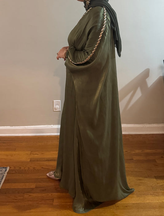 Aaliyah Abaya - Khaki Green