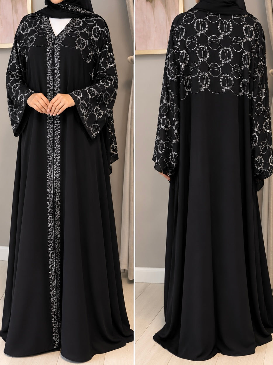 Noor Butterfly Abaya - Black