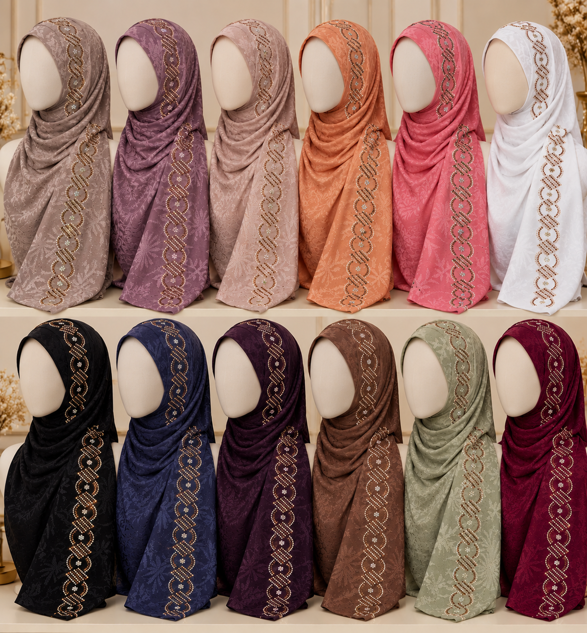 Stone-Work Hijabs