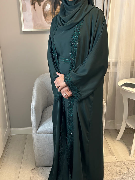 Nahar Abaya - Emerald Green