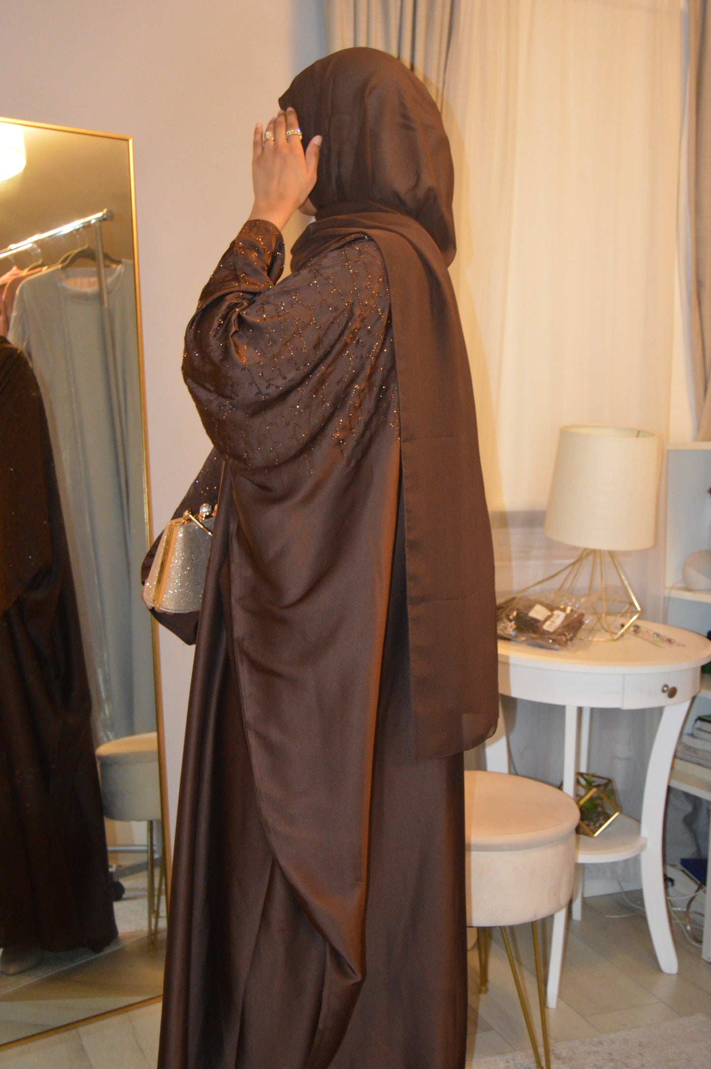 Butterfly Abaya - Chocolate