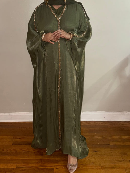 Aaliyah Abaya - Khaki Green