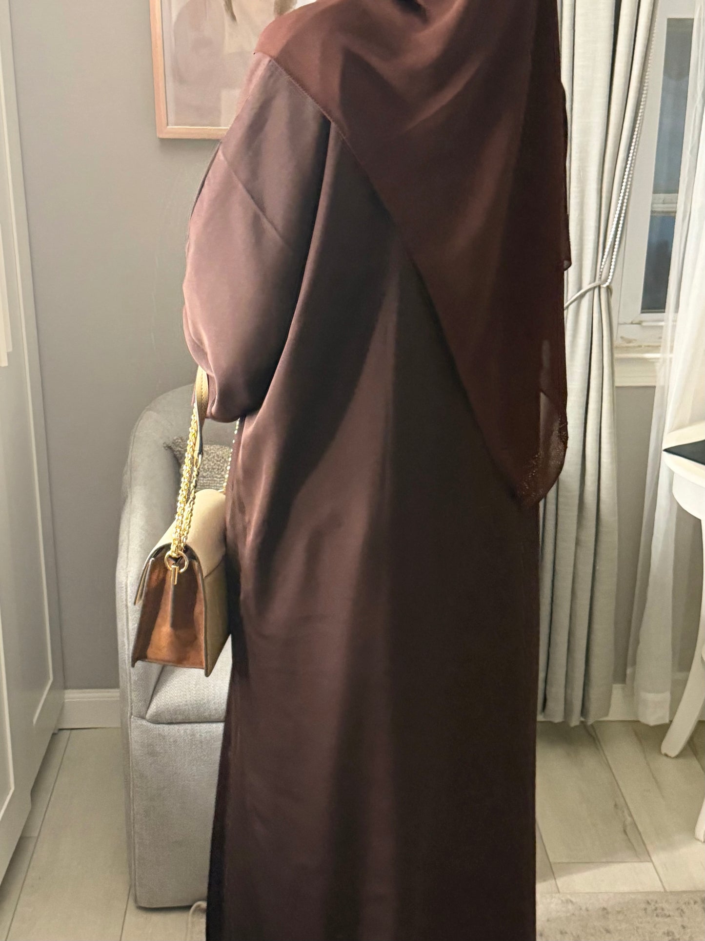 Nahar Abaya - Chocolate Brown