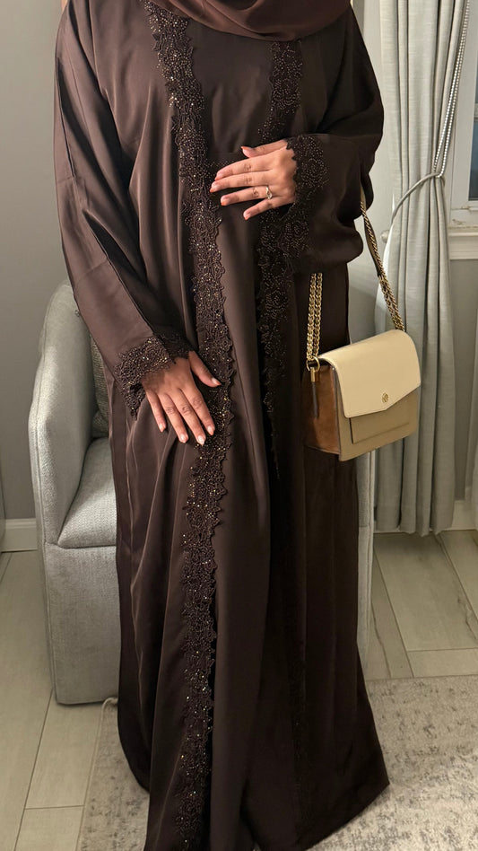 Nahar Abaya - Chocolate Brown