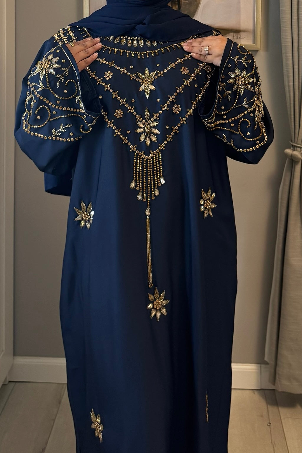 Malika Abaya - Navy Blue