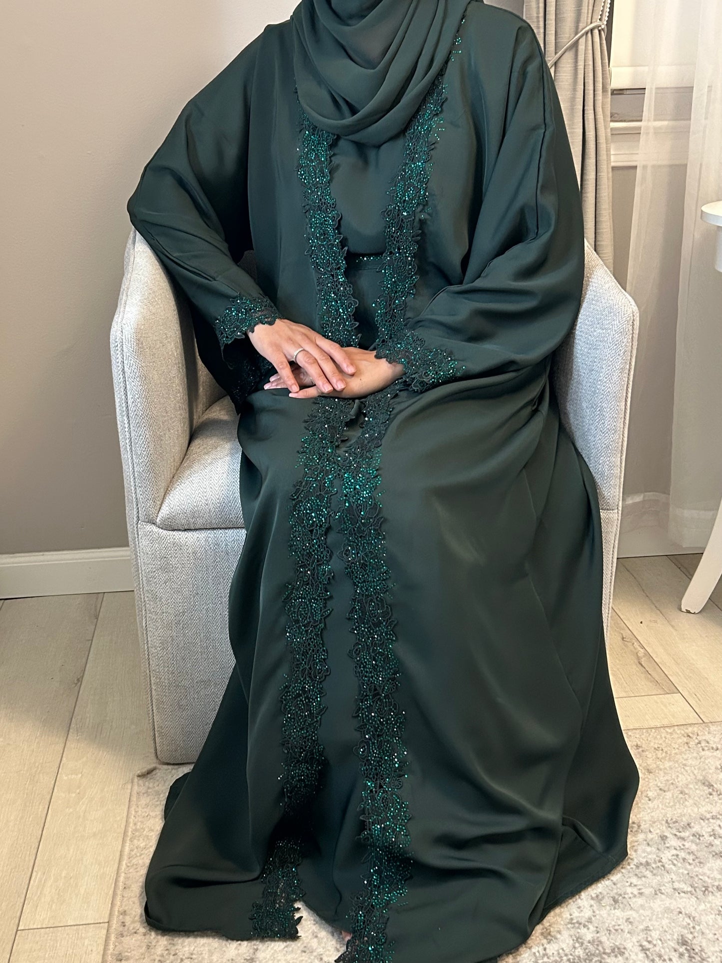 Nahar Abaya - Emerald Green