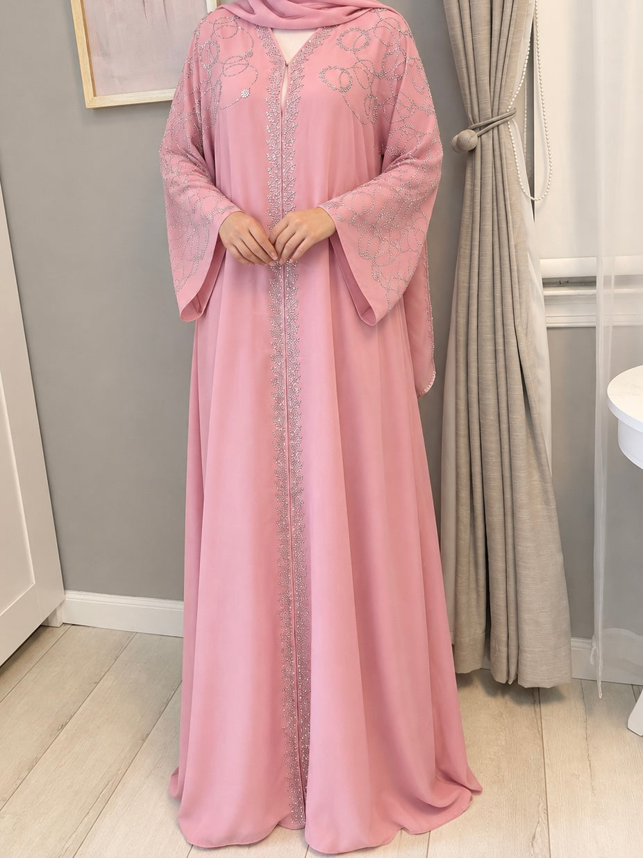 Noor Butterfly Abaya - Pink