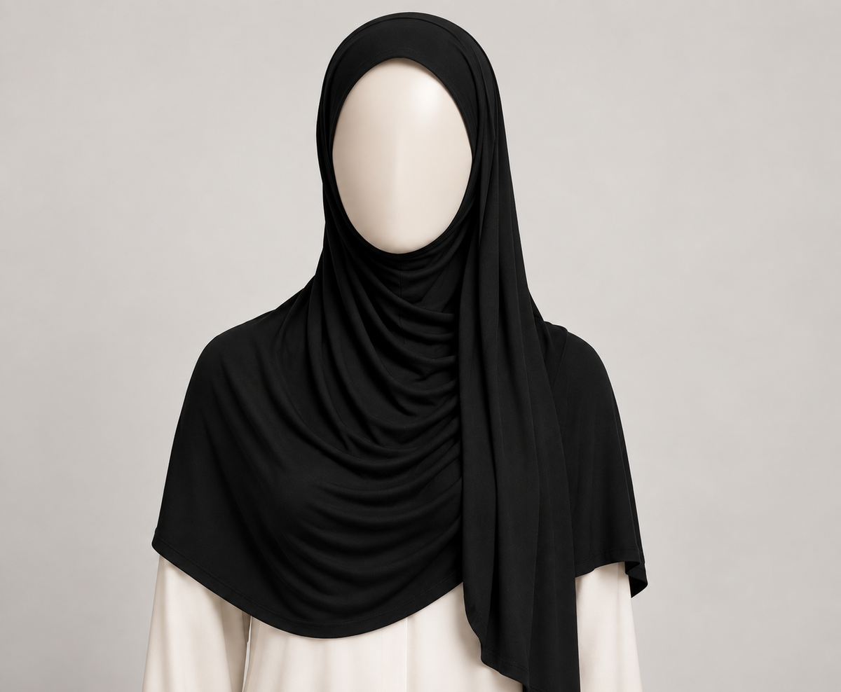 Black Jersey Hijab - 95/47
